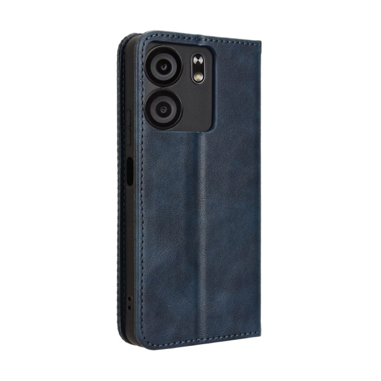 For BLU View 5 Magnetic Buckle Retro Texture Leather Phone Case