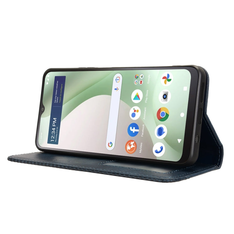 For BLU View 5 Magnetic Buckle Retro Texture Leather Phone Case