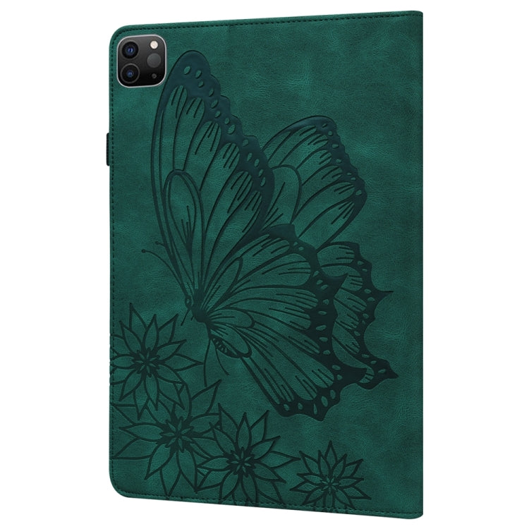 For iPad Pro 11 2025 / 2024 Big Butterfly Embossed Leather Tablet Case