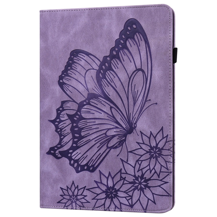 For iPad Pro 11 2025 / 2024 Big Butterfly Embossed Leather Tablet Case