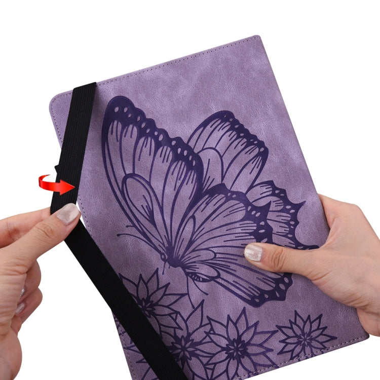 For iPad Pro 11 2025 / 2024 Big Butterfly Embossed Leather Tablet Case