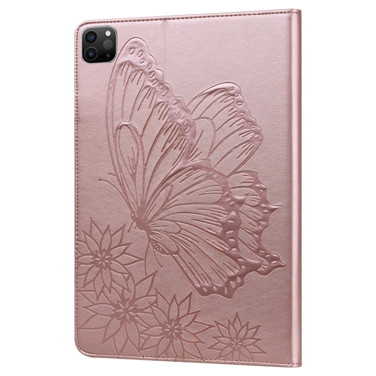 For iPad Pro 11 2025 / 2024 Big Butterfly Embossed Leather Tablet Case