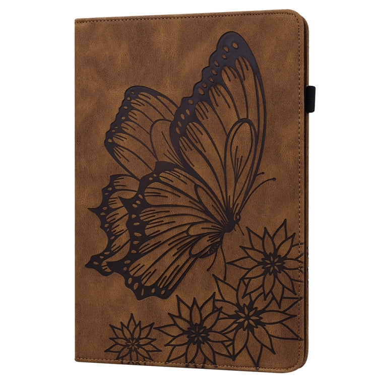 For iPad Pro 11 2025 / 2024 Big Butterfly Embossed Leather Tablet Case