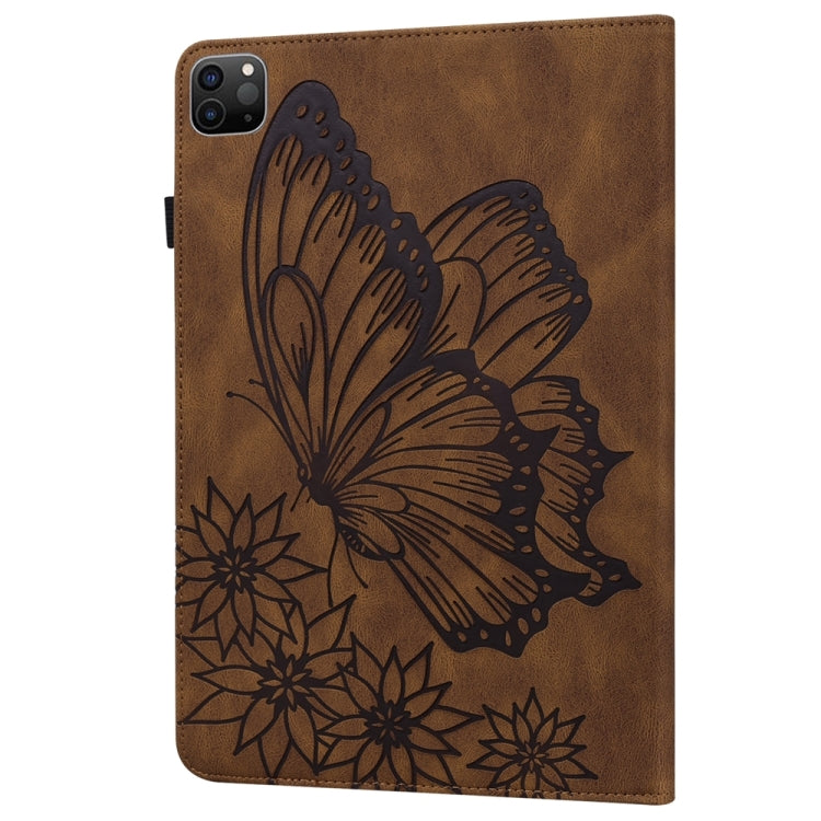 For iPad Pro 11 2025 / 2024 Big Butterfly Embossed Leather Tablet Case