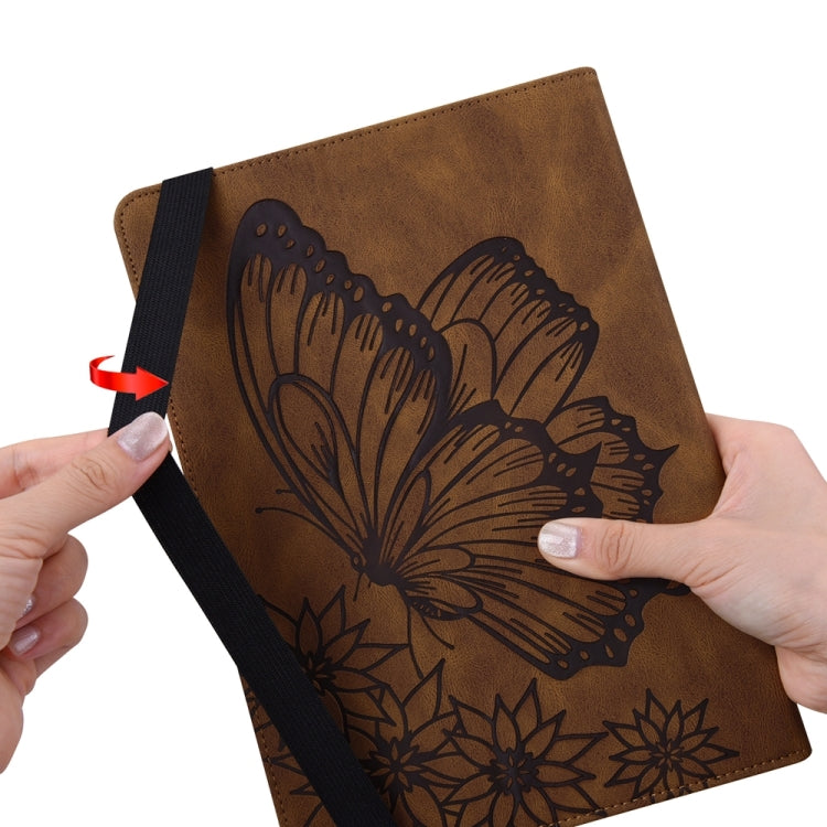 For iPad Pro 11 2025 / 2024 Big Butterfly Embossed Leather Tablet Case