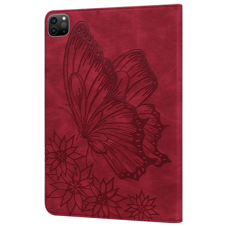 For iPad Pro 11 2025 / 2024 Big Butterfly Embossed Leather Tablet Case