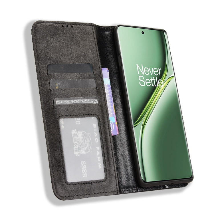 For OnePlus Ace 3 Pro Magnetic Buckle Retro Texture Leather Phone Case