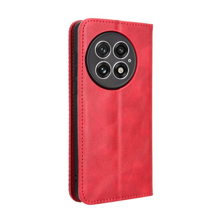 For OnePlus 13 5G Magnetic Buckle Retro Texture Leather Phone Case
