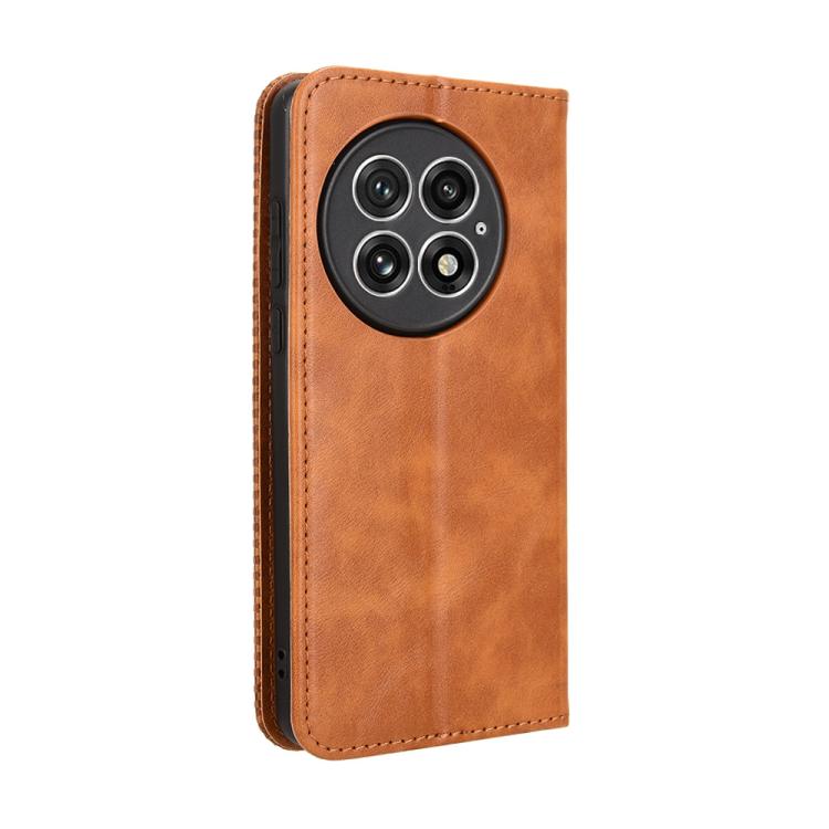 For OnePlus 13 5G Magnetic Buckle Retro Texture Leather Phone Case