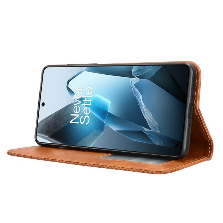 For OnePlus 13 5G Magnetic Buckle Retro Texture Leather Phone Case