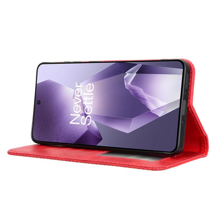 For OnePlus Ace 5 5G / 5 Pro 5G / 13R 5G Magnetic Buckle Retro Texture Leather Phone Case