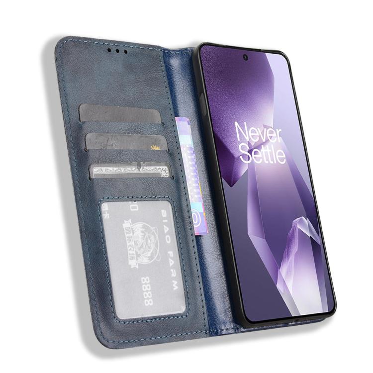 For OnePlus Ace 5 5G / 5 Pro 5G / 13R 5G Magnetic Buckle Retro Texture Leather Phone Case