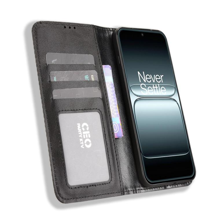 For OnePlus 13T Magnetic Buckle Retro Texture Leather Phone Case