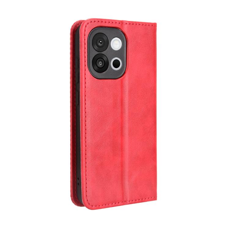 For OnePlus 13T Magnetic Buckle Retro Texture Leather Phone Case