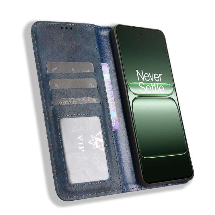 For OnePlus Nord CE5 / Ace 5 Racing 5G Magnetic Buckle Retro Texture Leather Phone Case