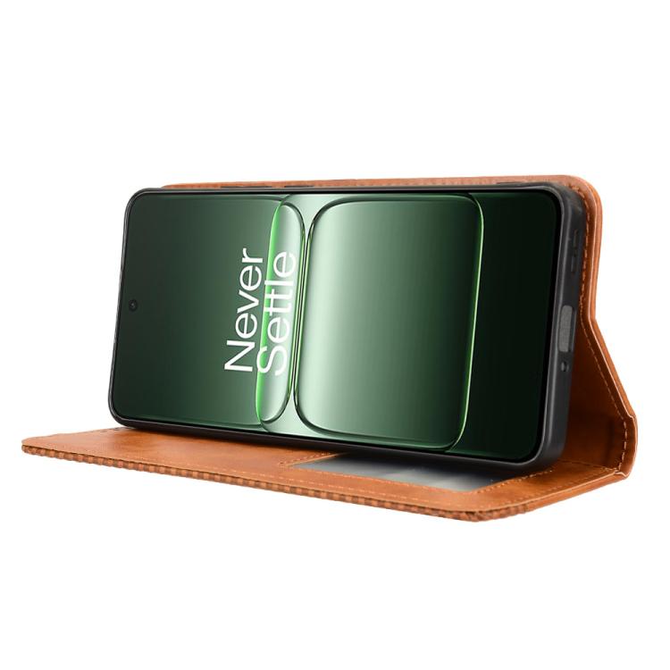 For OnePlus Nord CE5 / Ace 5 Racing 5G Magnetic Buckle Retro Texture Leather Phone Case