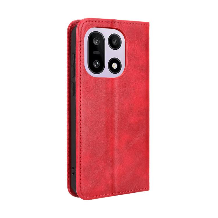 For OnePlus 15 Magnetic Buckle Retro Texture Leather Phone Case