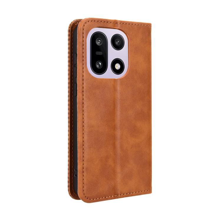 For OnePlus 15 Magnetic Buckle Retro Texture Leather Phone Case