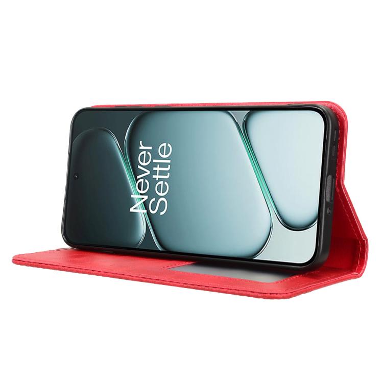 For OnePlus Ace 6 / Ace 6T / 15R Magnetic Buckle Retro Texture Leather Phone Case