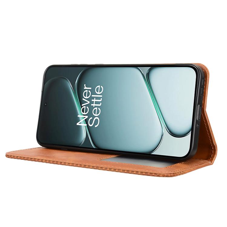 For OnePlus Ace 6 / Ace 6T / 15R Magnetic Buckle Retro Texture Leather Phone Case