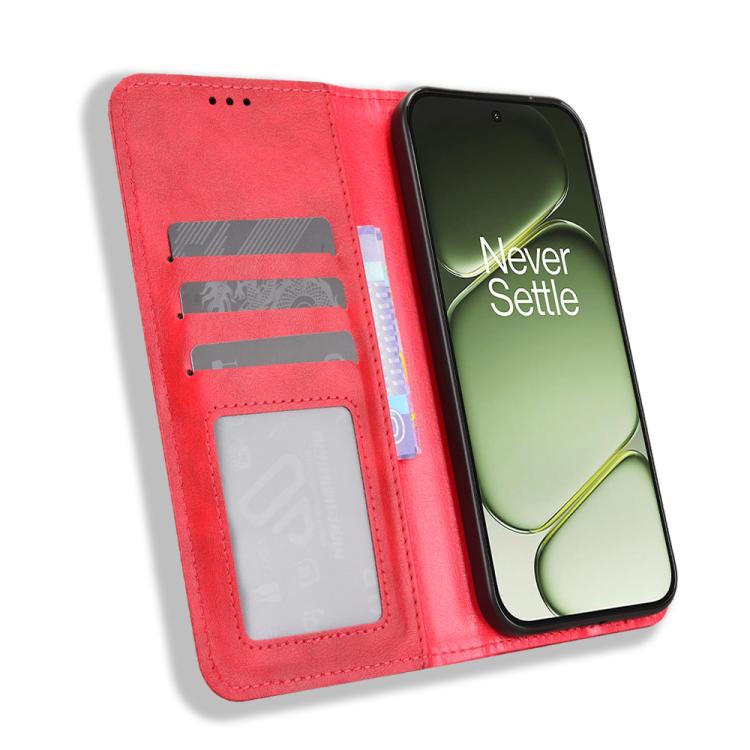 For OnePlus Nord 6 5G / Turbo 6 Magnetic Buckle Retro Texture Leather Phone Case