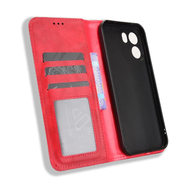 For OnePlus Turbo 6V 5G Magnetic Buckle Retro Texture Leather Phone Case