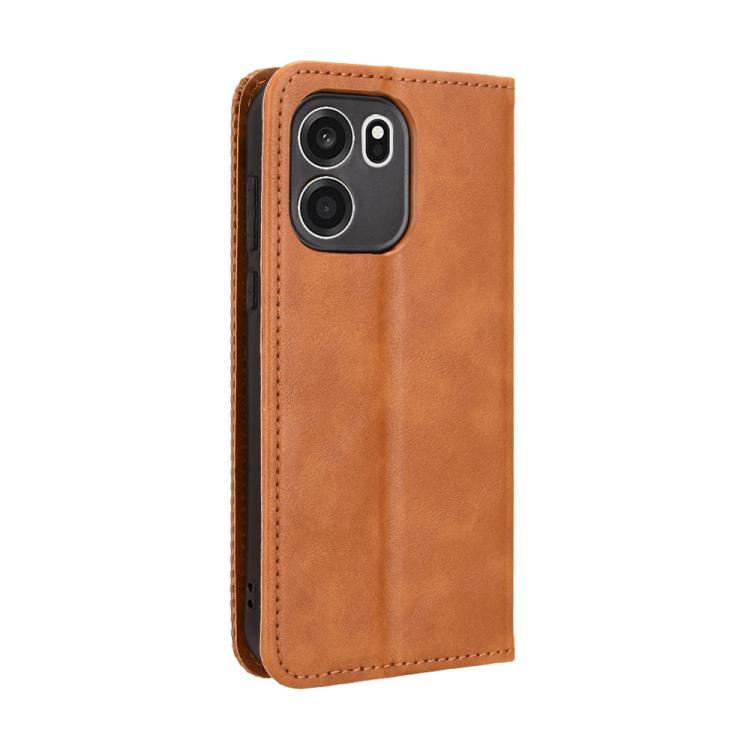 For OnePlus Turbo 6V 5G Magnetic Buckle Retro Texture Leather Phone Case