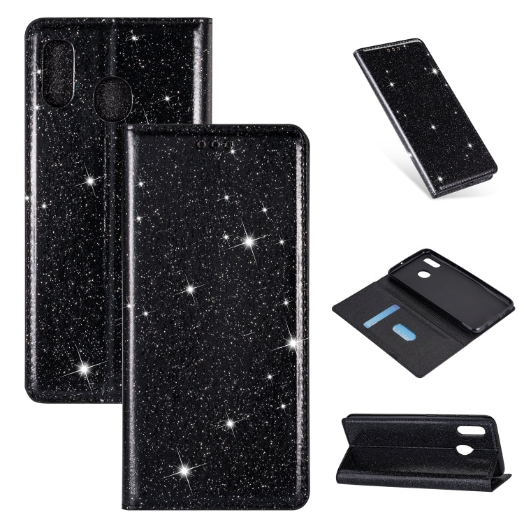 For Samsung Galaxy A10e Ultrathin Glitter Magnetic Horizontal Flip Leather Case with Holder & Card Slots