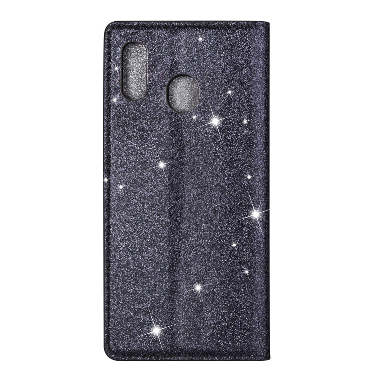 For Samsung Galaxy A20 / A30 Ultrathin Glitter Magnetic Horizontal Flip Leather Case with Holder & Card Slots
