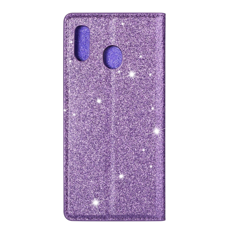 For Samsung Galaxy A20e Ultrathin Glitter Magnetic Horizontal Flip Leather Case with Holder & Card Slots