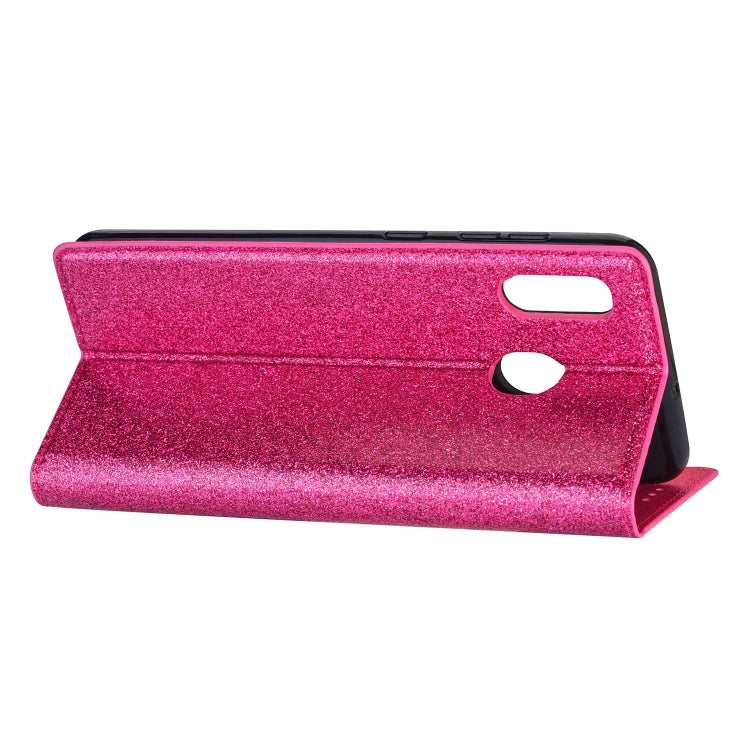 For Samsung Galaxy A20s Ultrathin Glitter Magnetic Horizontal Flip Leather Case with Holder & Card Slots