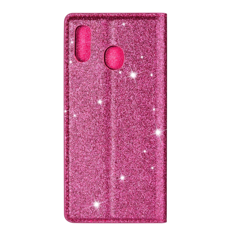 For Samsung Galaxy A40 Ultrathin Glitter Magnetic Horizontal Flip Leather Case with Holder & Card Slots