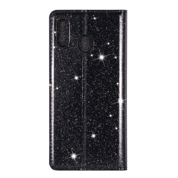 For Samsung Galaxy A60 Ultrathin Glitter Magnetic Horizontal Flip Leather Case with Holder & Card Slots