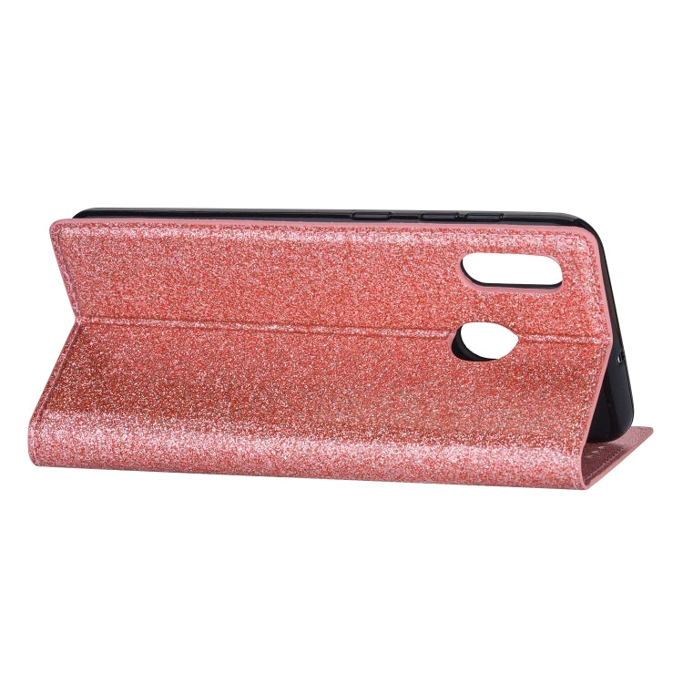 For Samsung Galaxy A60 Ultrathin Glitter Magnetic Horizontal Flip Leather Case with Holder & Card Slots