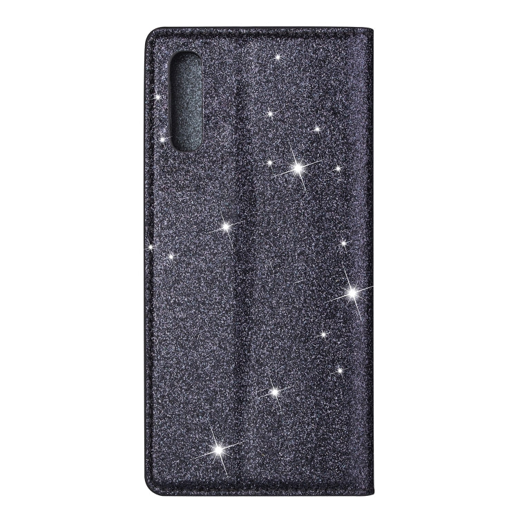For Samsung Galaxy A70 Ultrathin Glitter Magnetic Horizontal Flip Leather Case with Holder & Card Slots
