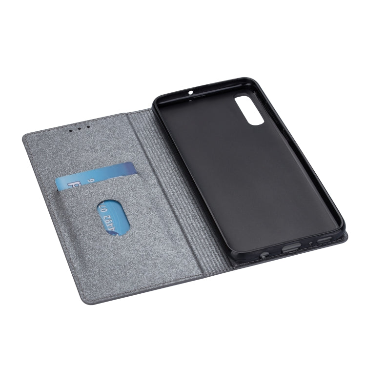 For Samsung Galaxy A70 Ultrathin Glitter Magnetic Horizontal Flip Leather Case with Holder & Card Slots