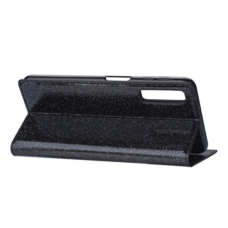For Samsung Galaxy A7 (2018) / A750 Ultrathin Glitter Magnetic Horizontal Flip Leather Case with Holder & Card Slots