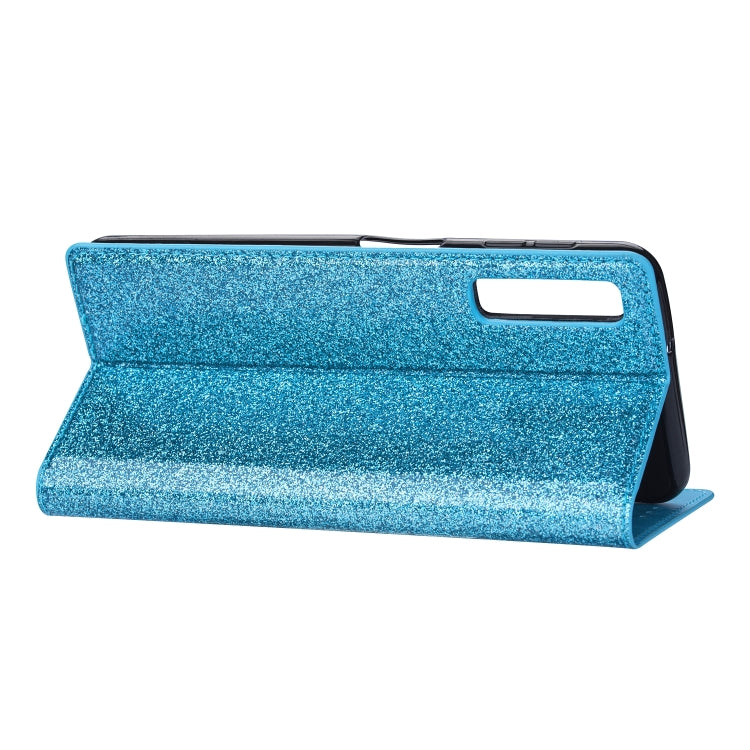 For Samsung Galaxy A7 (2018) / A750 Ultrathin Glitter Magnetic Horizontal Flip Leather Case with Holder & Card Slots
