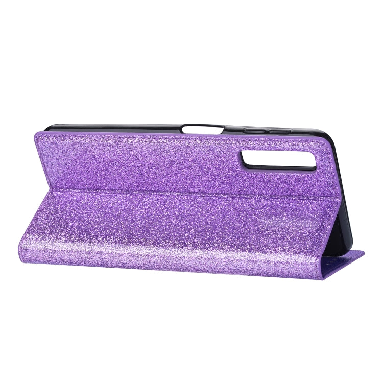 For Samsung Galaxy A7 (2018) / A750 Ultrathin Glitter Magnetic Horizontal Flip Leather Case with Holder & Card Slots