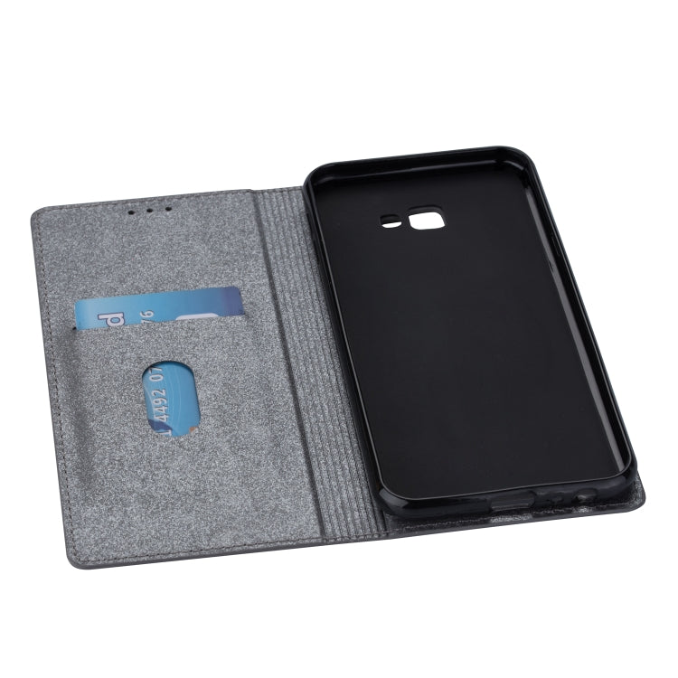 For Samsung Galaxy J4+ Ultrathin Glitter Magnetic Horizontal Flip Leather Case with Holder & Card Slots