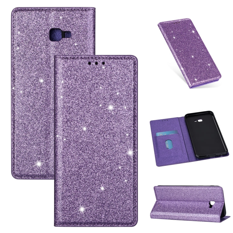 For Samsung Galaxy J4+ Ultrathin Glitter Magnetic Horizontal Flip Leather Case with Holder & Card Slots