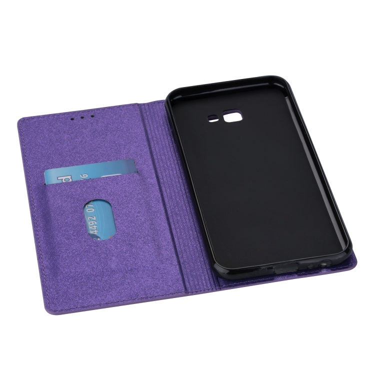 For Samsung Galaxy J4+ Ultrathin Glitter Magnetic Horizontal Flip Leather Case with Holder & Card Slots