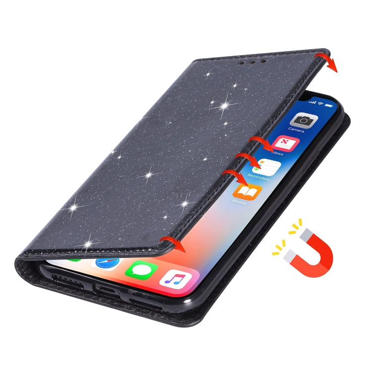 For Samsung Galaxy J6 (2018) Ultrathin Glitter Magnetic Horizontal Flip Leather Case with Holder & Card Slots