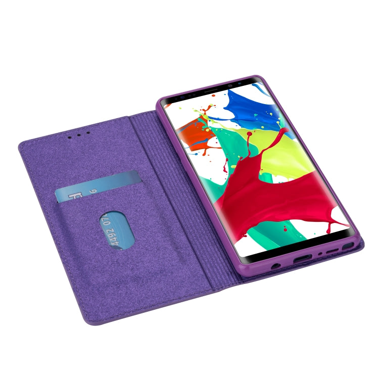 For Samsung Galaxy Note 8 Ultrathin Glitter Magnetic Horizontal Flip Leather Case with Holder & Card Slots