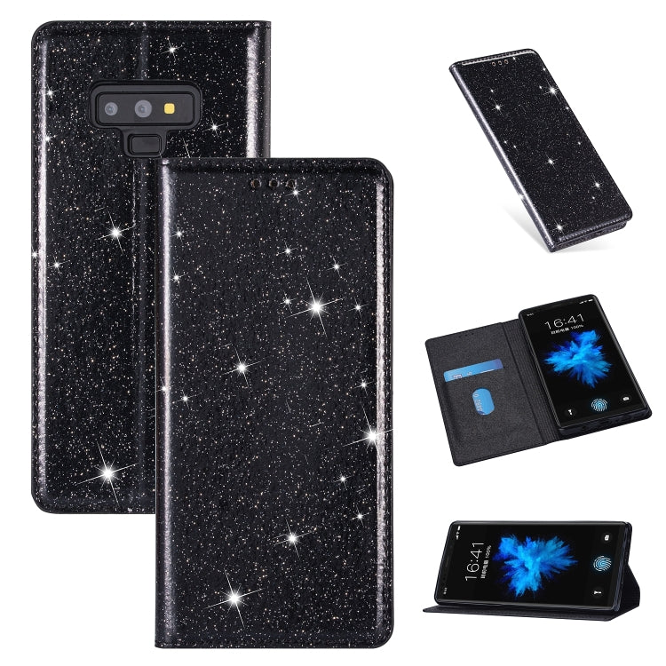 For Samsung Galaxy Note 9 Ultrathin Glitter Magnetic Horizontal Flip Leather Case with Holder & Card Slots