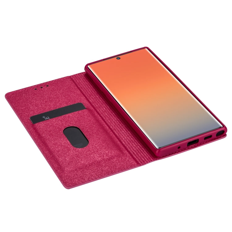 For Samsung Galaxy Note 10 Ultrathin Glitter Magnetic Horizontal Flip Leather Case with Holder & Card Slots