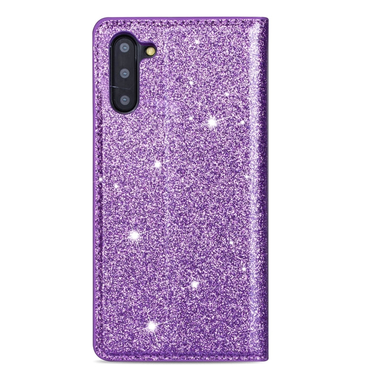 For Samsung Galaxy Note 10 Ultrathin Glitter Magnetic Horizontal Flip Leather Case with Holder & Card Slots