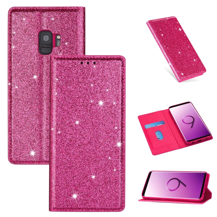 For Samsung Galaxy S9 Ultrathin Glitter Magnetic Horizontal Flip Leather Case with Holder & Card Slots