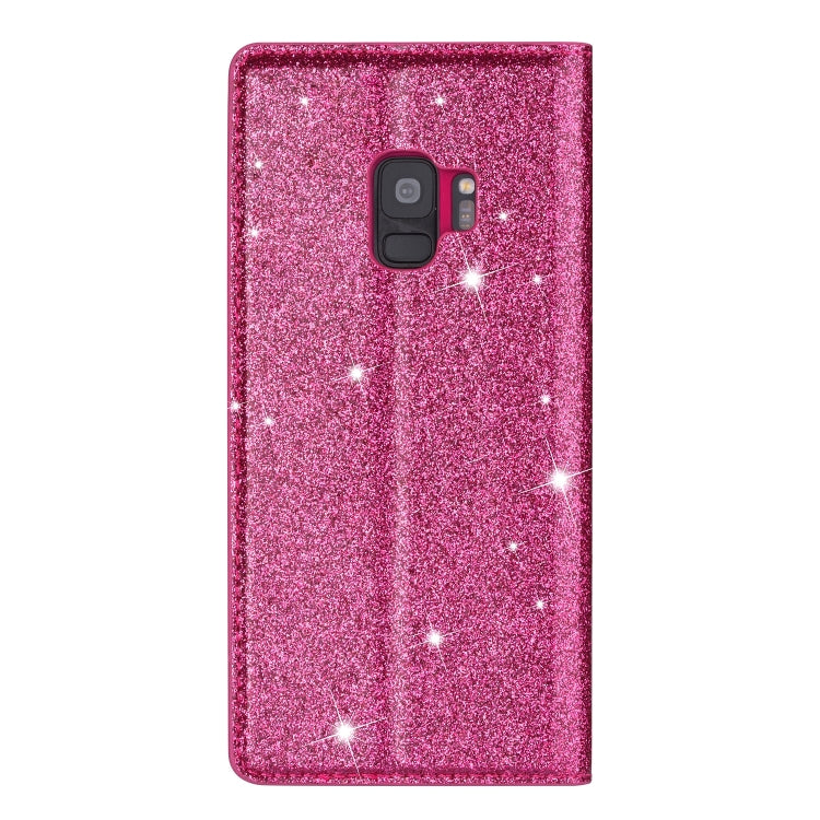 For Samsung Galaxy S9 Ultrathin Glitter Magnetic Horizontal Flip Leather Case with Holder & Card Slots