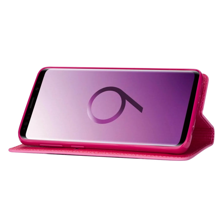 For Samsung Galaxy S9 Ultrathin Glitter Magnetic Horizontal Flip Leather Case with Holder & Card Slots